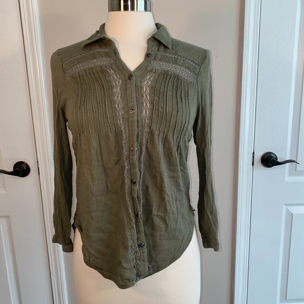 American Eagle cutout BOHO blouse XS